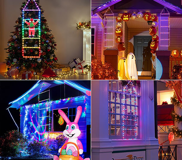 LumiNoël™ – Kletternder Weihnachtsmann mit LED-Beleuchtung - Science Factory DE