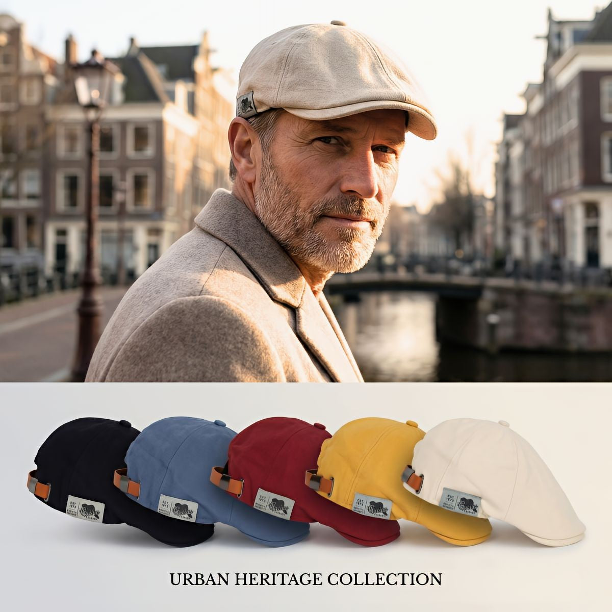 Monarch Beret™ | Style Masculin Intemporel avec Coupe Moderne