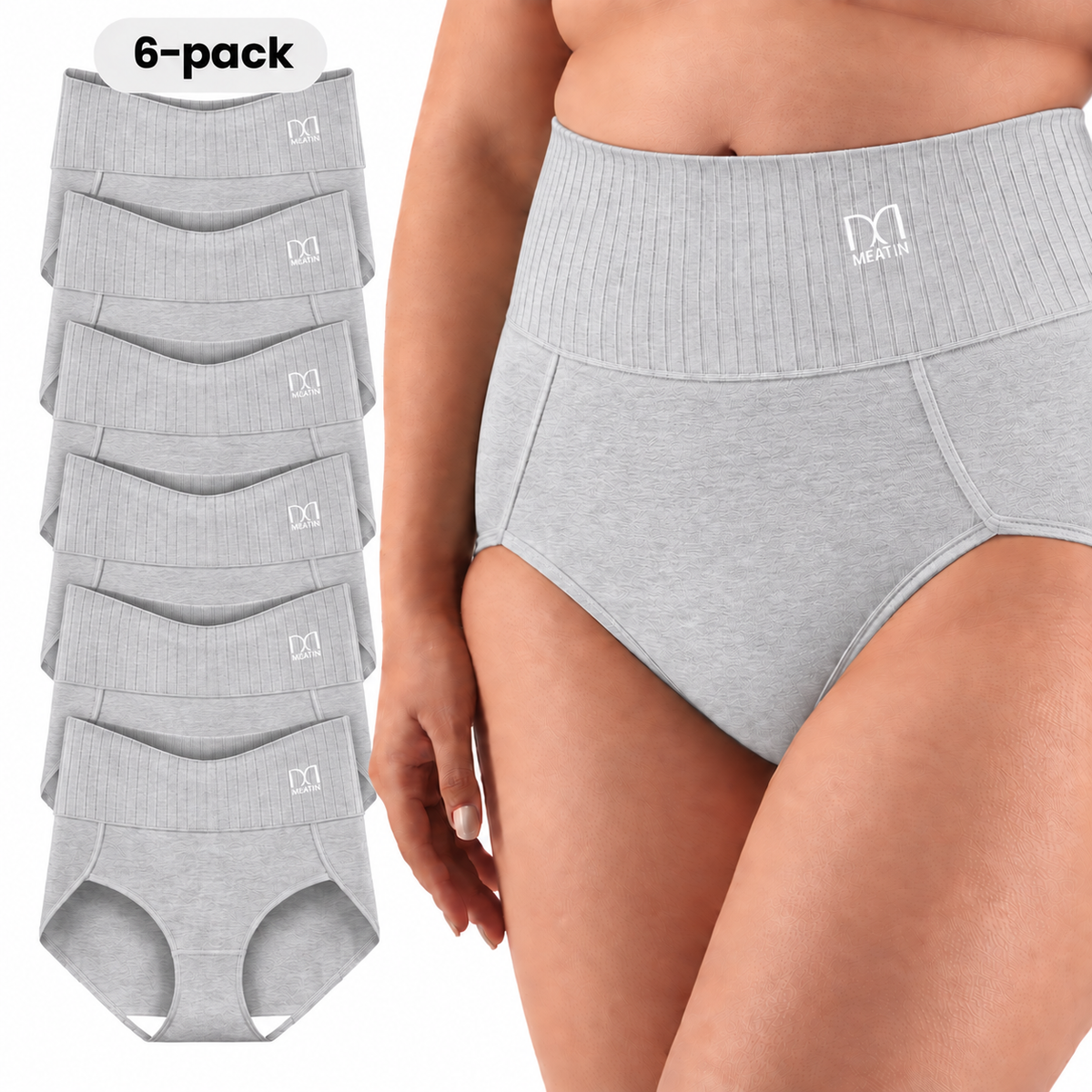 MiraForm™ 6er-Pack High-Waist-Slips – Bequem & Formend