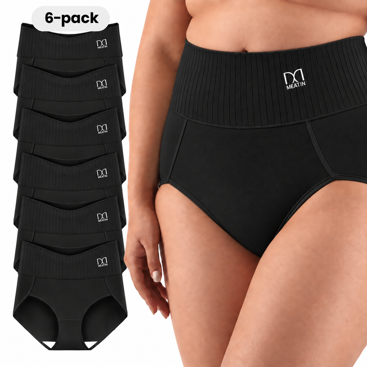 MiraForm™ 6er-Pack High-Waist-Slips – Bequem & Formend