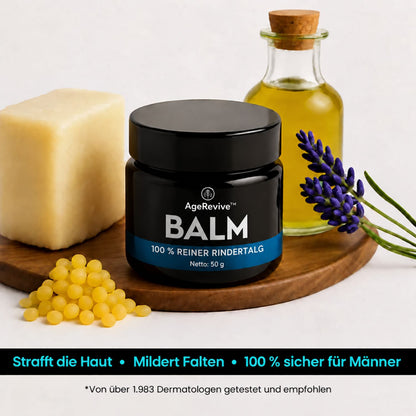 AgeRevive™ Faltenpflege-Balsam mit Rindertalg für Männer | Die natürliche Pflege für glatter wirkende Haut!