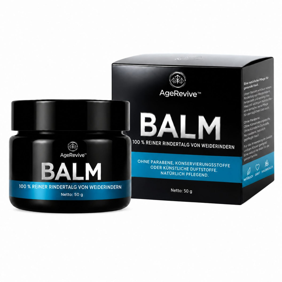 AgeRevive™ Faltenpflege-Balsam mit Rindertalg für Männer | Die natürliche Pflege für glatter wirkende Haut!
