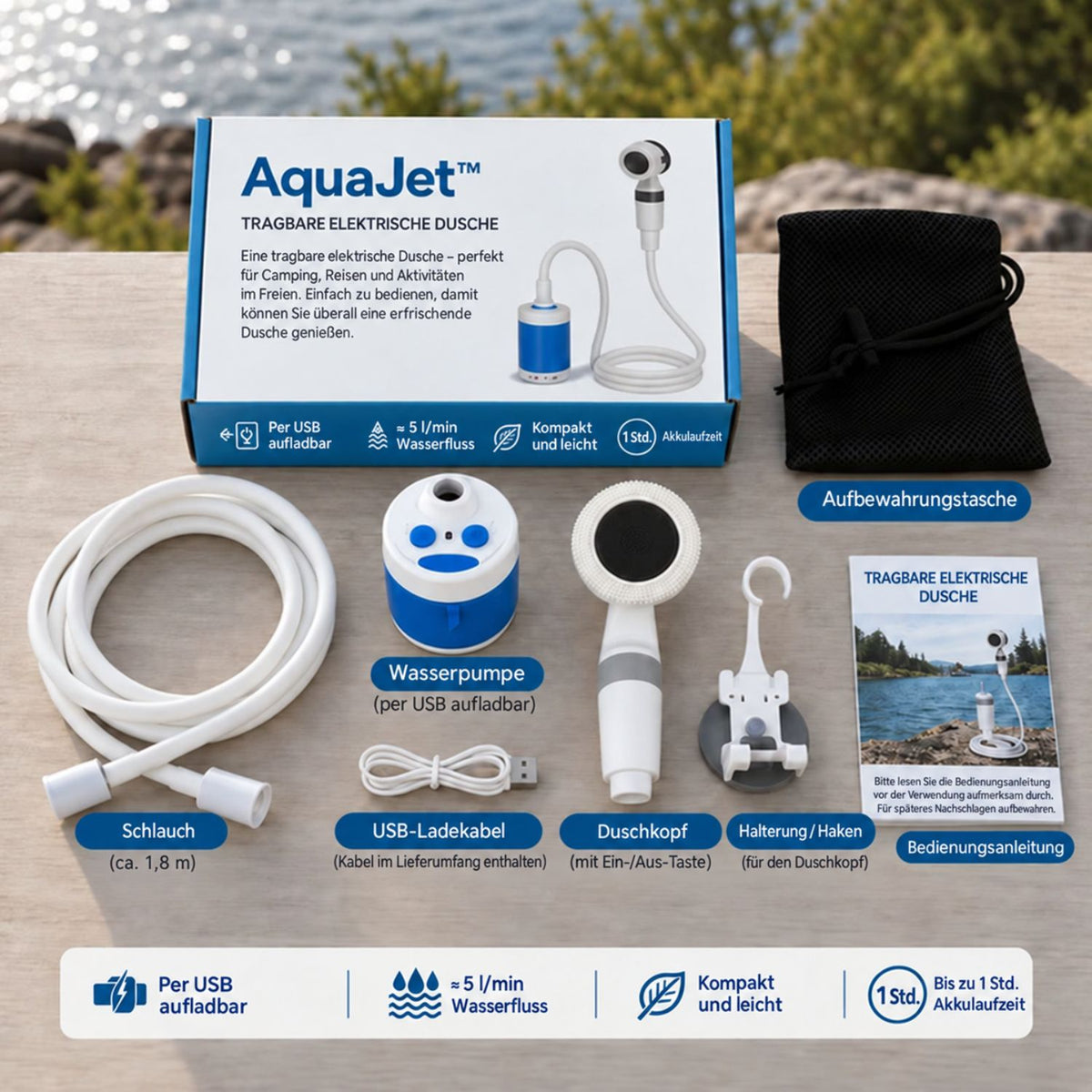 AquaJet™ | Kit complet avec tuyau et embouts