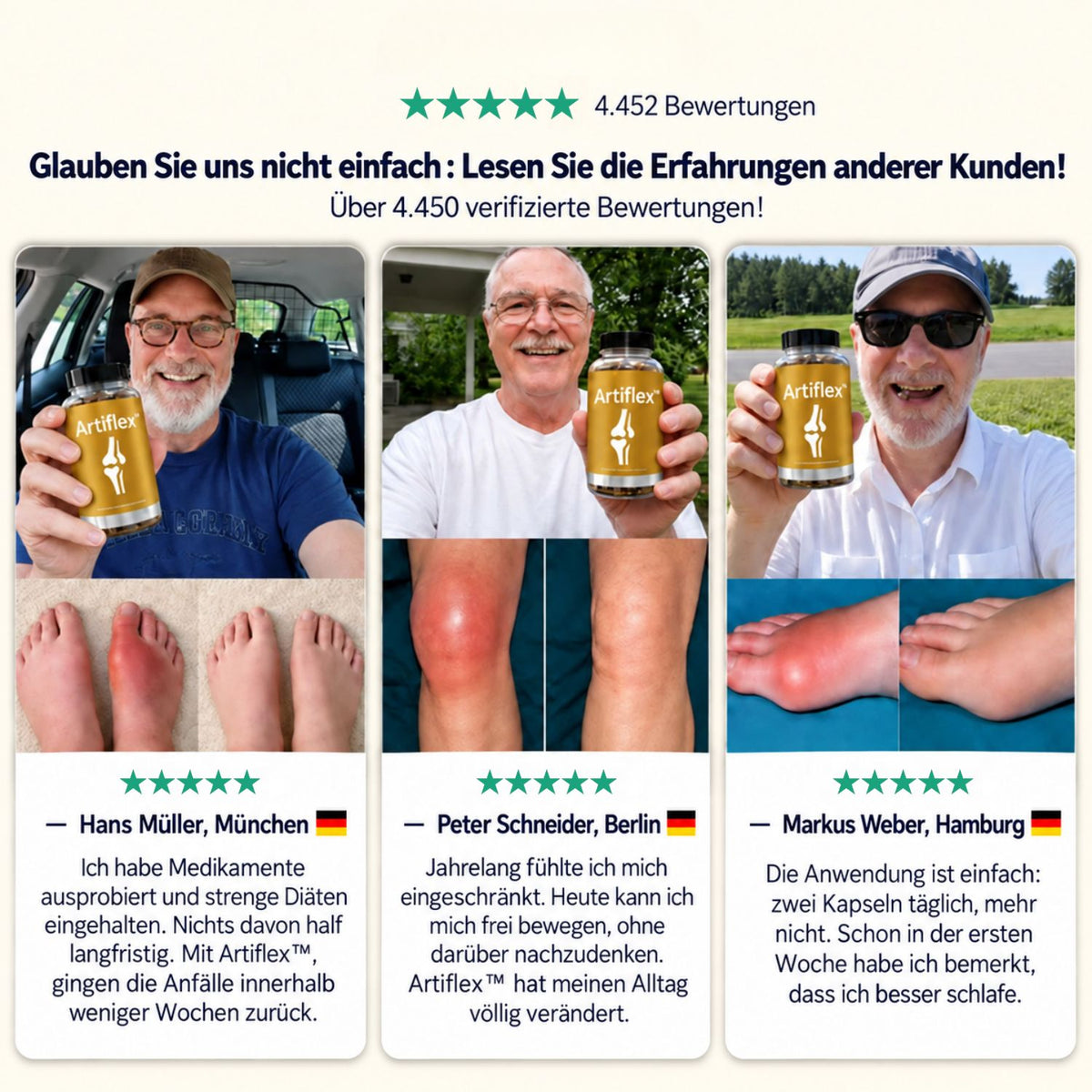 Artiflex™ | Lösen Sie Harnsäurekristalle auf und gewinnen Sie Ihre Bewegungsfreiheit in nur 48 Stunden zurück. - Science Factory DE