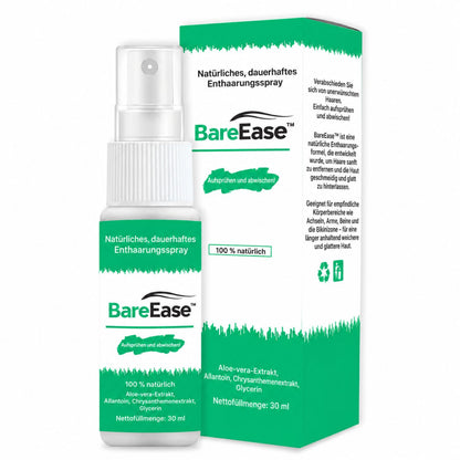 BareEase™ | Natürliches Enthaarungsspray mit Langzeitwirkung – Unerwünschte Haare einfach aufsprühen und abwischen!