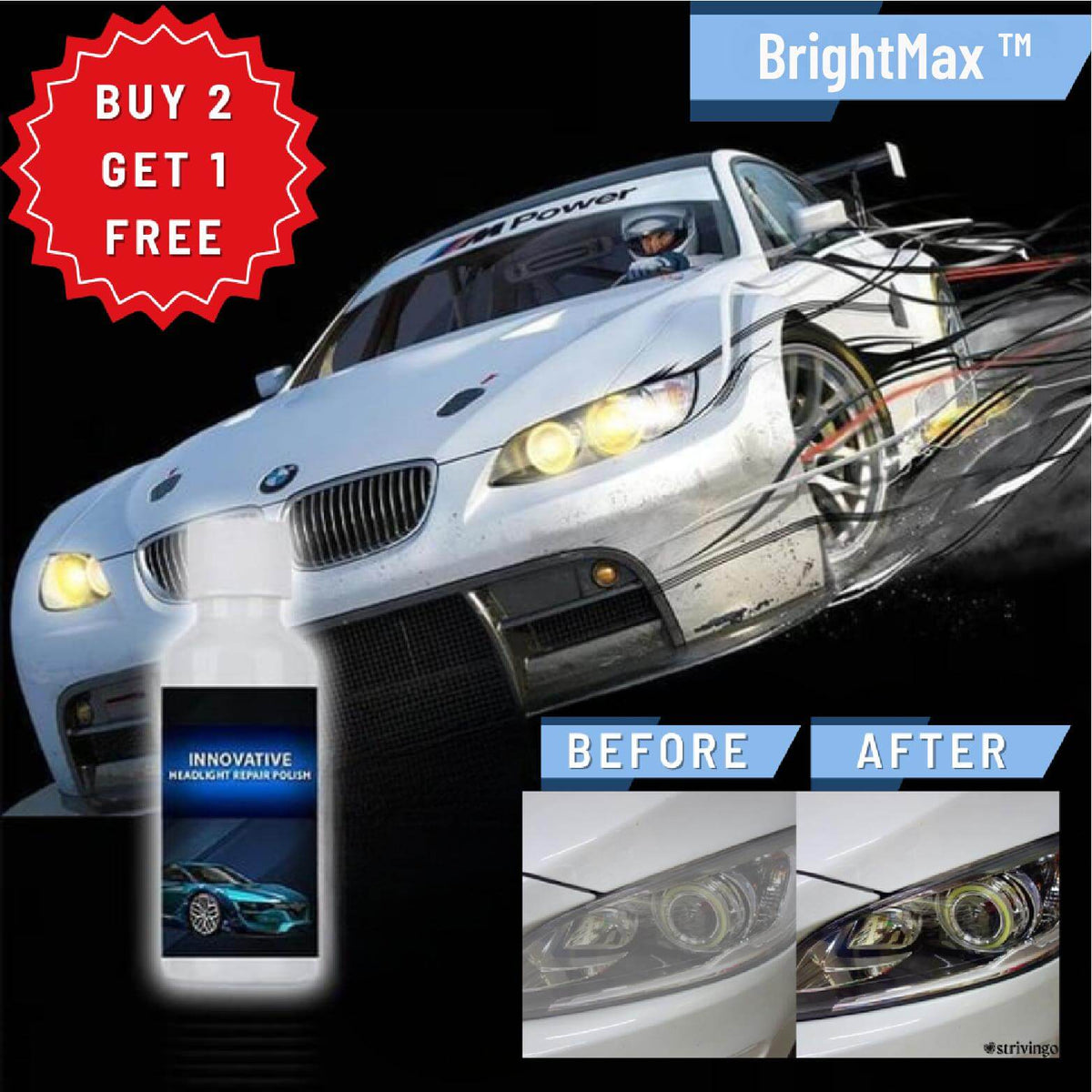 BrightMax™ Auto Scheinwerfer Reparatur Flüssigkeit | KAUF 2 ERHALTE 1 ...