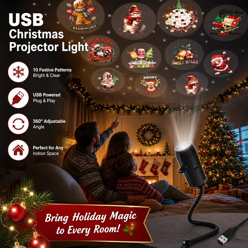 StarryMagic™ | HD-Weihnachtsprojektor mit zauberhaften Lichteffekten 🎄🌟