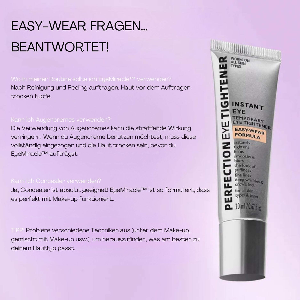 EyeMiracle™ | Augenstraffungs-Creme | Reduziert Tränensäcke, Schwellungen und feine Linien in Sekunden - Science Factory DE