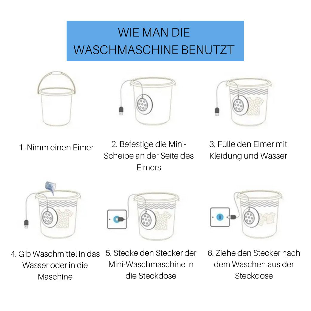 Mini-Waschmaschine™ | Praktische tragbare 3-in-1 Mini-Waschmaschine!