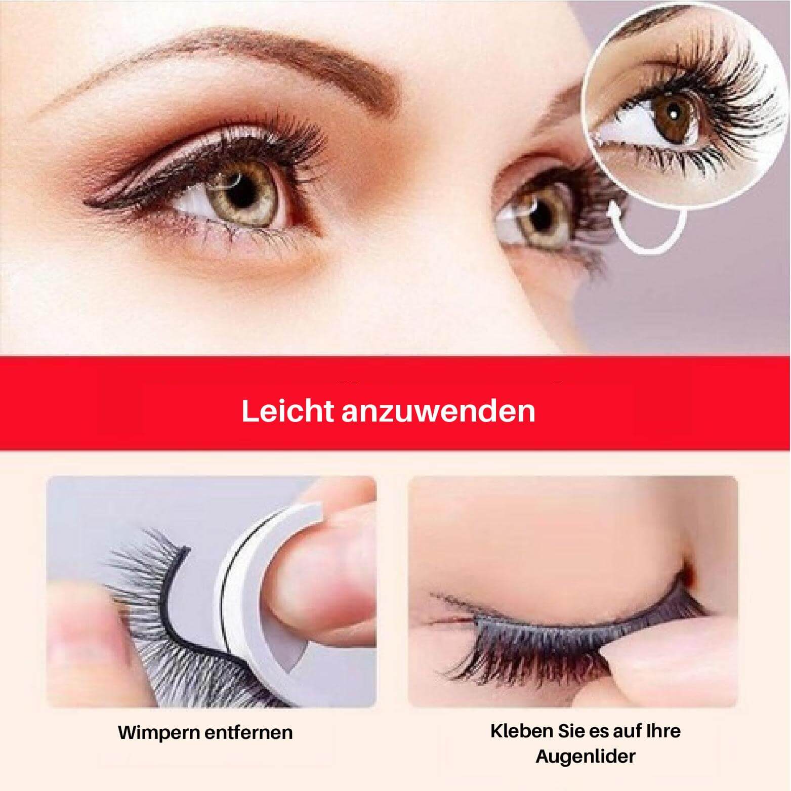 1+2 GRATIS | PureGaze™ Wiederverwendbare selbstklebende Wimpern