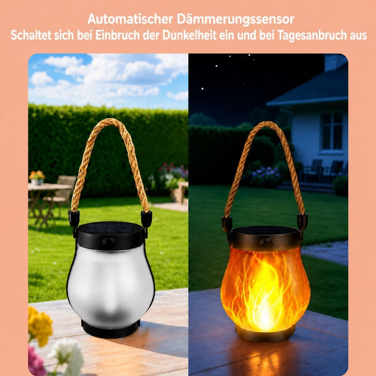 SolarFlame™ | Solarlaterne mit realistischem Flammeneffekt - Science Factory DE