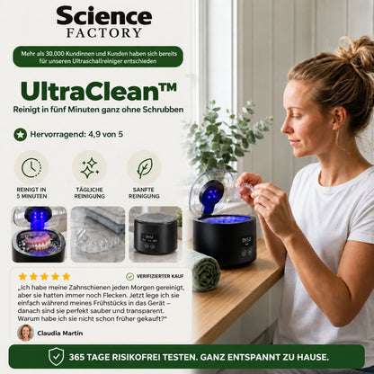 UltraClean™ | Reinigt Ihre Zahnschiene in nur 5 Minuten gründlich