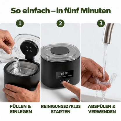 UltraClean™ | Reinigt Ihre Zahnschiene in nur 5 Minuten gründlich