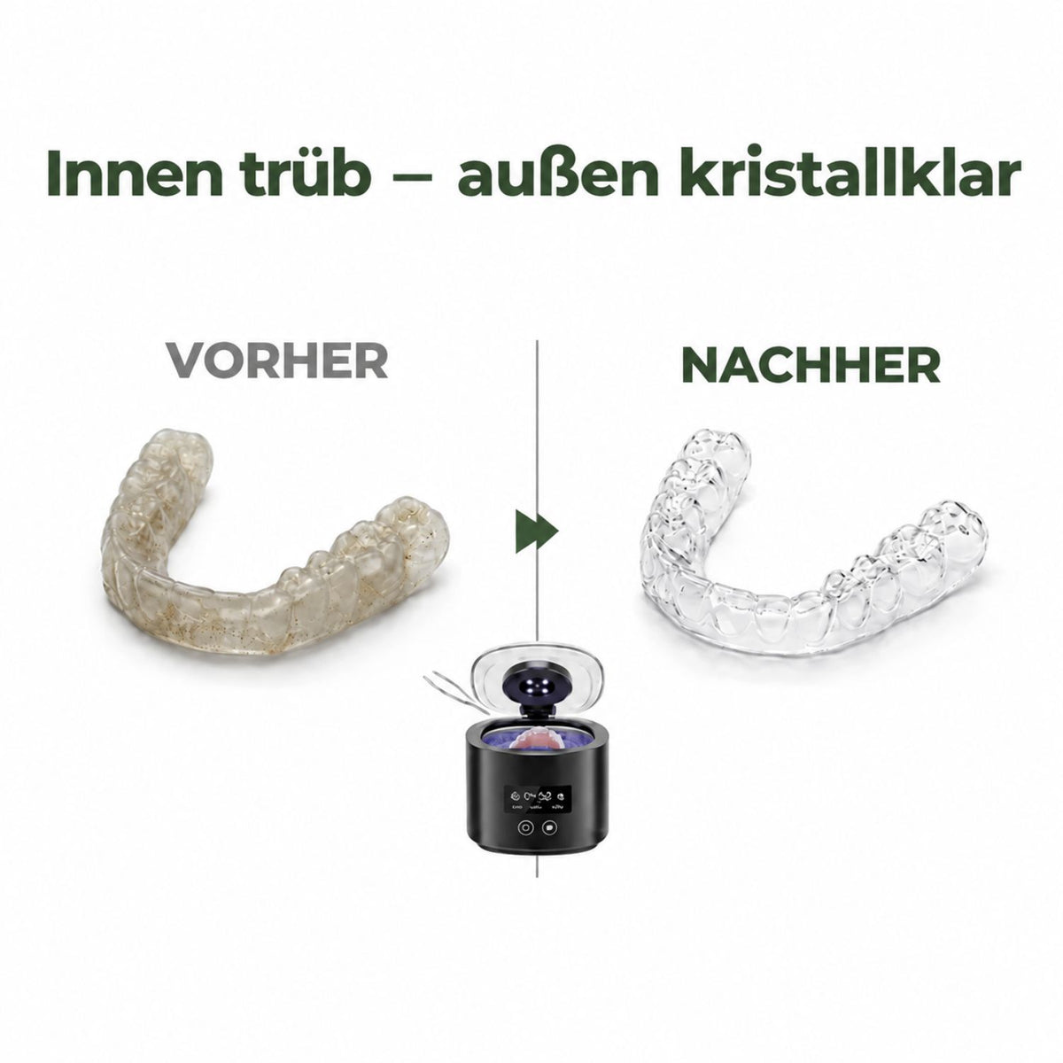 UltraClean™ | Reinigt Ihre Zahnschiene in nur 5 Minuten gründlich