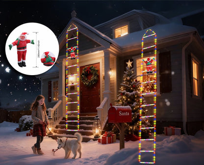 LumiNoël™ – Kletternder Weihnachtsmann mit LED-Beleuchtung - Science Factory DE
