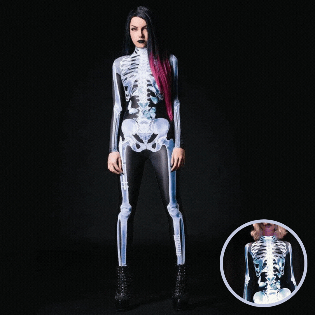 SpookSkin™ Skelett Ganzkörper-Bodysuit