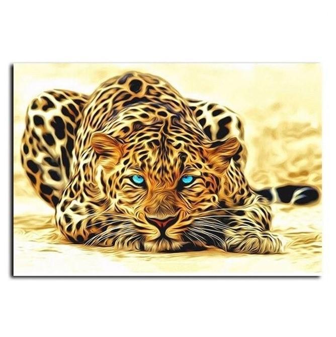 Schleichender Leopard | Number Painting - Science Factory