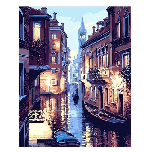 Gondel in Venedig | Number Painting - Science Factory