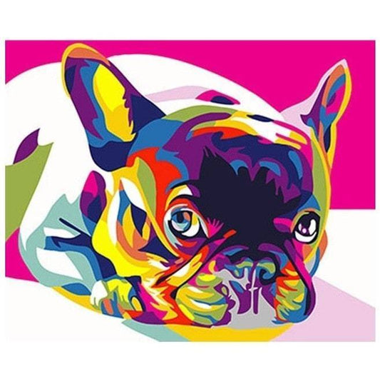 Regenbogen-Bulldogge | Number Painting (NEU) - Science Factory