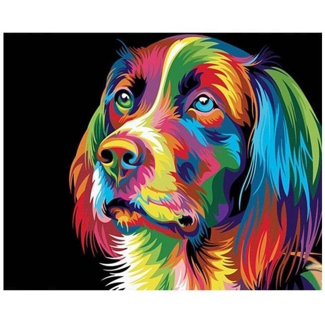 Regenbogen-Hund | Number Painting (NEU) - Science Factory