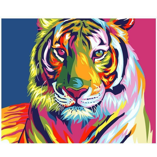 Regenbogen-Tiger | Number Painting - Science Factory