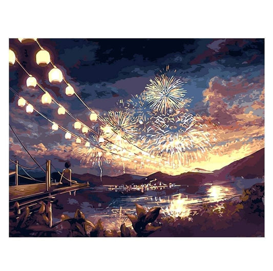 Feuerwerk am See | Number Painting (NEU) - Science Factory