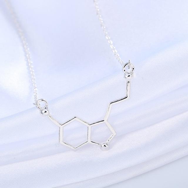Serotonin "Glückshormon" Molekül Halskette - Science Factory