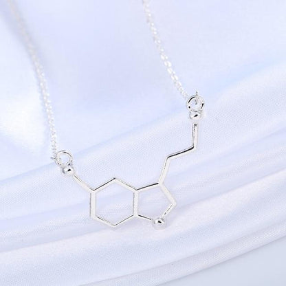 Serotonin "Glückshormon" Molekül Halskette - Science Factory