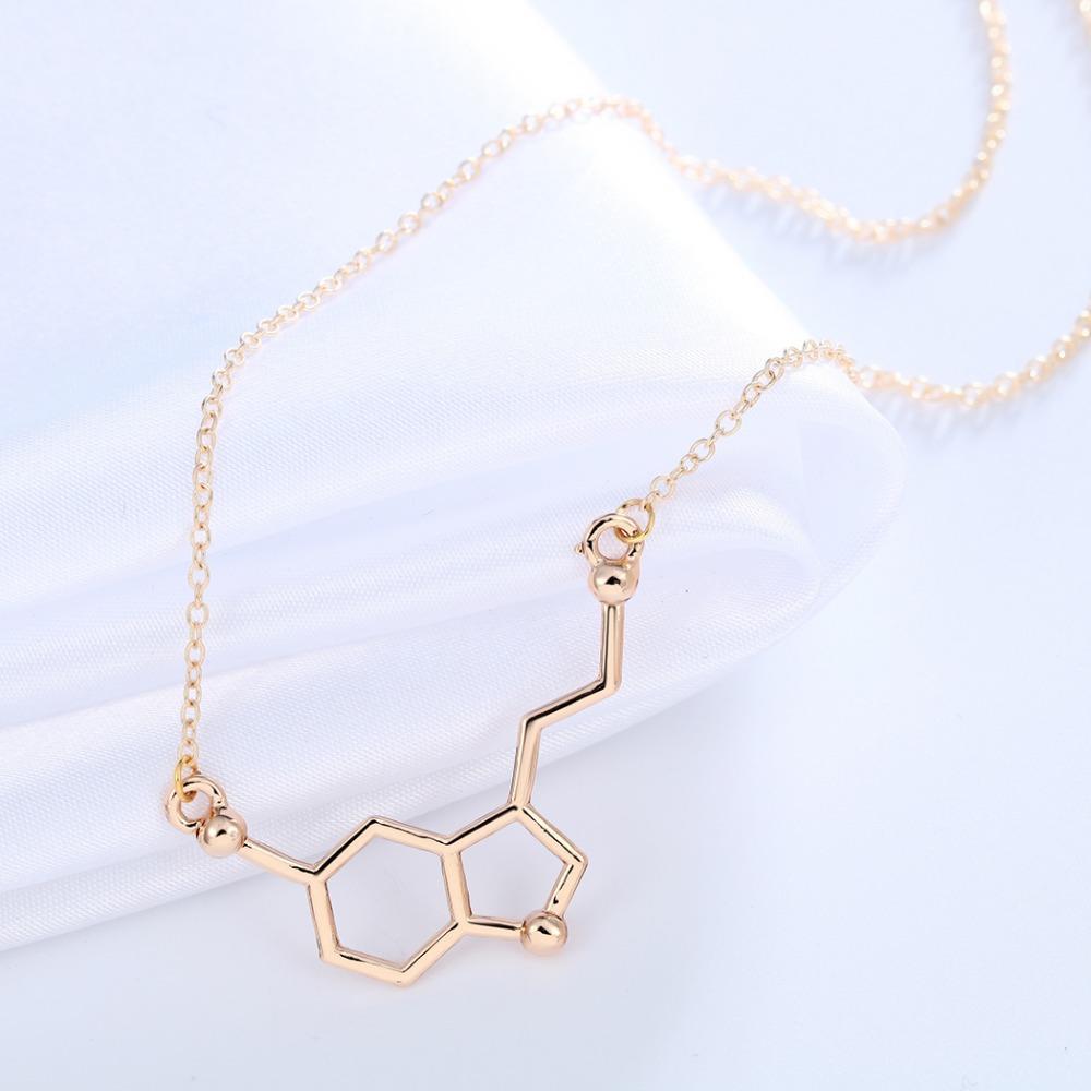 Serotonin "Glückshormon" Molekül Halskette - Science Factory