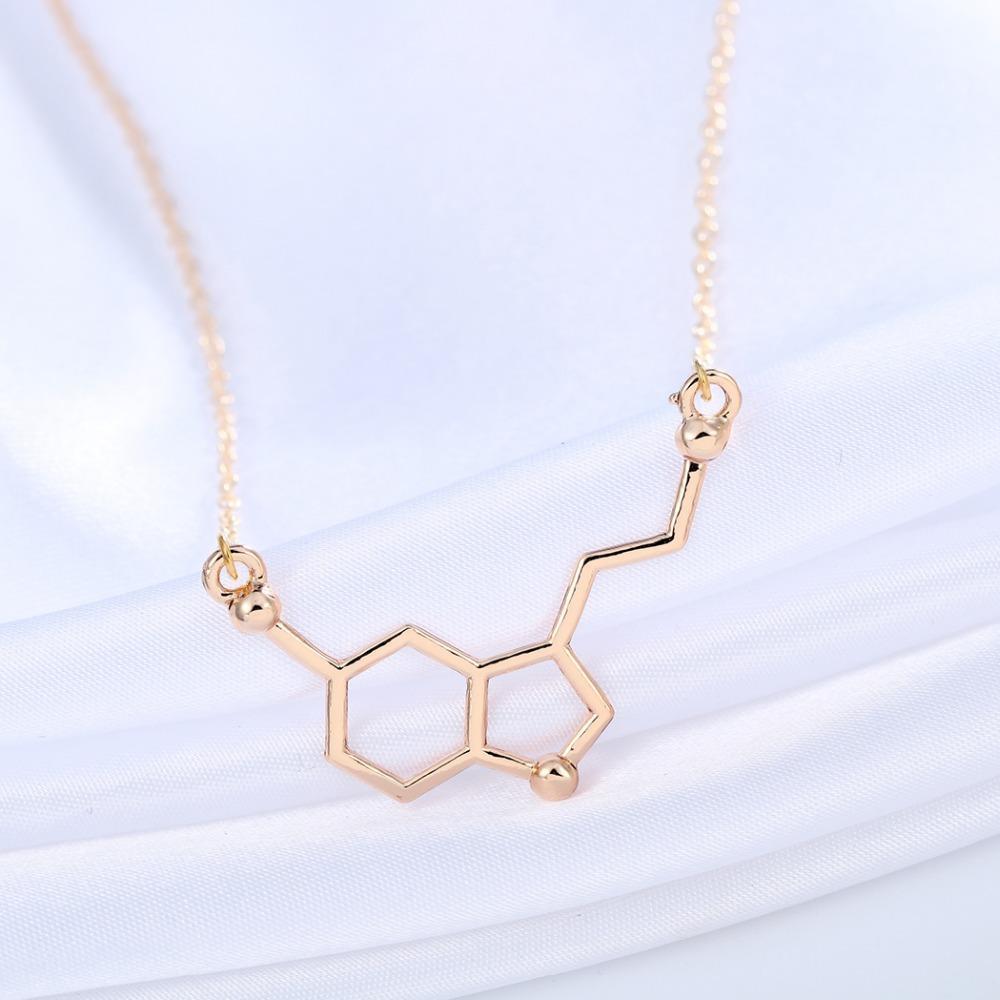 Serotonin "Glückshormon" Molekül Halskette - Science Factory