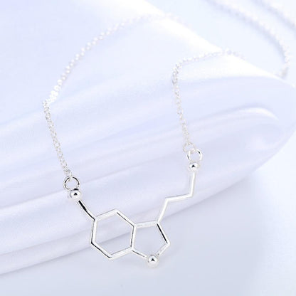 Serotonin "Glückshormon" Molekül Halskette - Science Factory